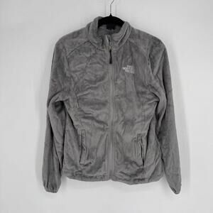 North Face jacket womens medium M gray osito fuzzy summit series outdoor hiking